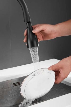 Смеситель для кухни Shevanik S163H на мойку черный