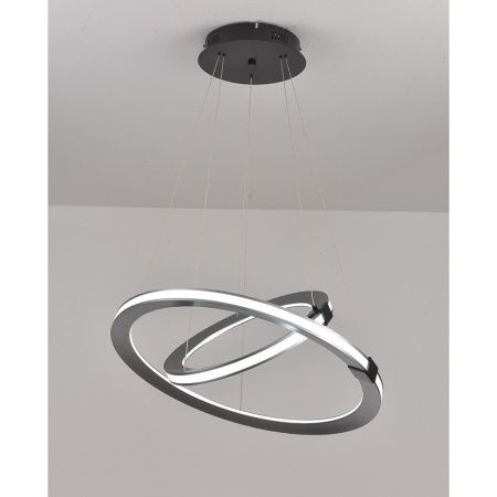 Люстра подвесная iLedex Vision (Висион) 9225-8+5SD GR+BK