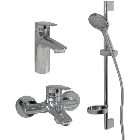 Комплект смесителей Jacob Delafon Elate E32911RU-CP на раковину хром без термостата