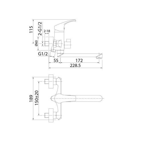 Смеситель для ванны Milardo Sterm STESB02M02 настенный хром - фото 3