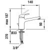 Смеситель Laufen Citypro HF500904100000 на раковину хром
