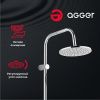 Душевая стойка Agger Thermo A2493500 настенная цвет хром с термостатом
