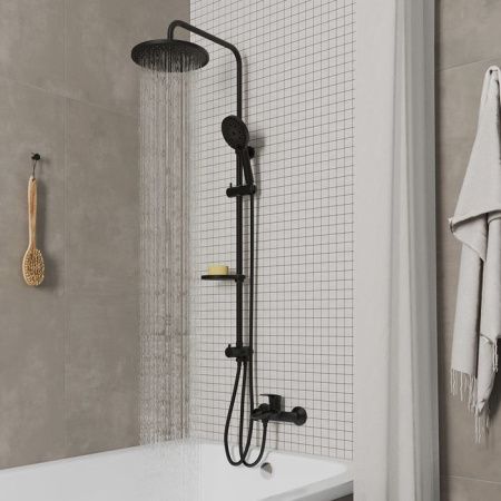 Душевая стойка Milardo Ideal Spa ILSBL3FM76 настенная цвет черный