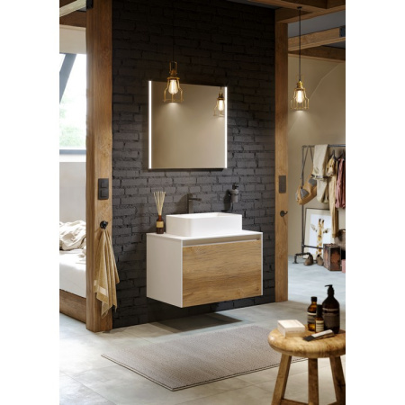 Зеркало в ванную Aqwella Y SM0208 80х70 цвет белый