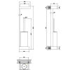Стойка с бумагодержателем и ершиком Gessi Rettangolo 20867#031