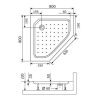 Душевой поддон акриловый RGW Acryl 16180588-11 80х80 белый