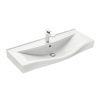 Раковина из сантехнического фарфора Santek Беверли WH302502 100х50 накладная цвет белый