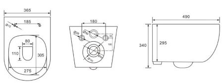 Унитаз подвесной Vincea Evo VT1-34ST белый с сиденьем микролифт безободковый смыв торнадо