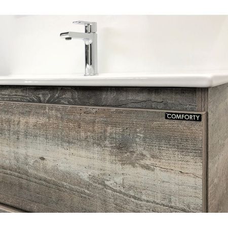 Тумба с раковиной Comforty Турин 00-00013940CF 90х50 подвесная цвет серый