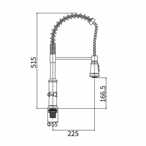 Смеситель для кухни Fashun A56008 на мойку сатин - фото 3
