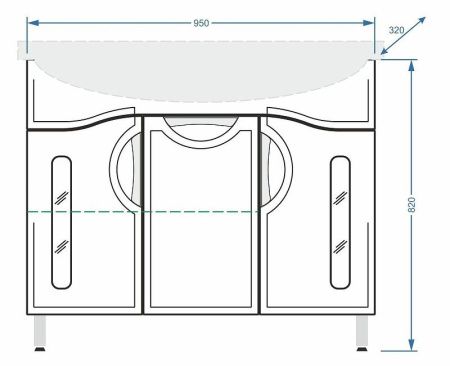 Тумба под раковину Stella Polar Сильва SP-00000204 100х30 напольная цвет белый