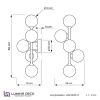 Светильник настенный Lumina Deco Marsiada (Марсиада) LDW 6033-5 BK+F.GD