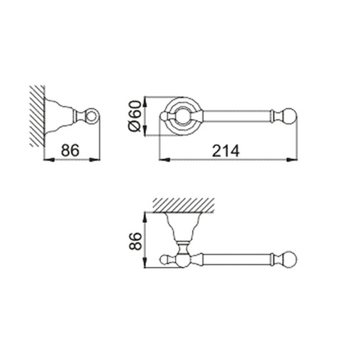 Бумагодержатель Cisal Croisette 4034.01H.BA - фото 2