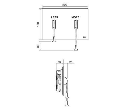 Клавиша смыва механическая Oli LESS IS MORE 883525 цвет хром матовый - фото 2