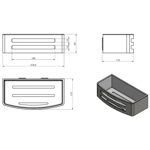 Полка для душа Langberger Accessories 75560 - фото 3