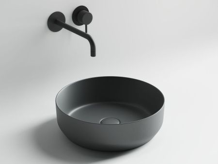 Раковина из сантехнического фарфора Ceramica Nova ELEMENT CN6022MDH 40х40 накладная цвет черный без отверстий под смеситель