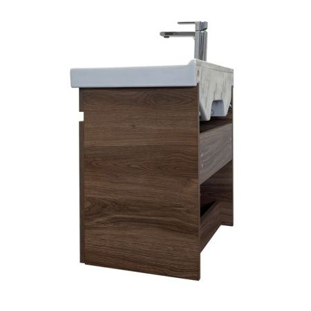 Тумба с раковиной Comforty Осло 00-00011149CF 60х40 подвесная цвет коричневый