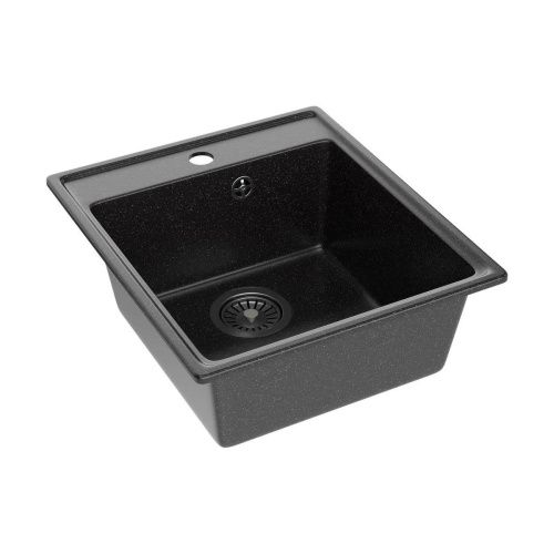 Кухонная мойка Maretti Kitchen 425 KT425-BL 43х49 цвет черный поверхность матовая - фото 4