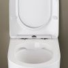 Унитаз приставной Ceramica Nova MIA CN1810 белый с сиденьем микролифт безободковый душевой смыв