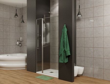 Душевая дверь Allen Brau Priority 3.31029.BA 100х200 стекло прозрачное профиль серебро