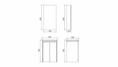 Тумба под раковину Velvex KLAUFS tpKLA.50.2D-616.216 50х40 подвесная цвет белый