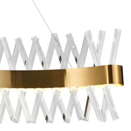 Люстра подвесная Natali Kovaltseva Halos (Халос) LED LAMPS 81357 GOLD SATIN - фото 2