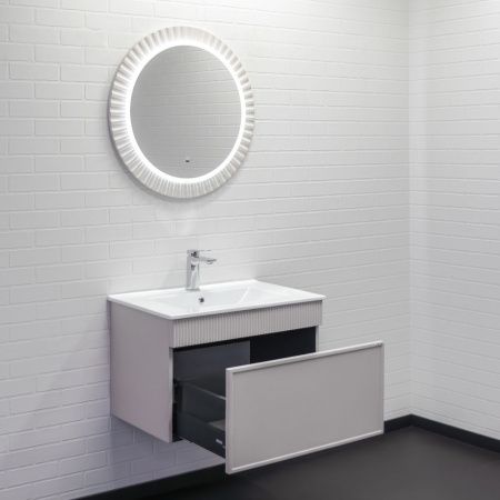 Тумба с раковиной Comforty Мадрид 00-00020643CF 70х50 подвесная цвет серый