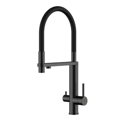 Смеситель для кухни Knotlor Infinity SS-15/BL на мойку черный - фото 2