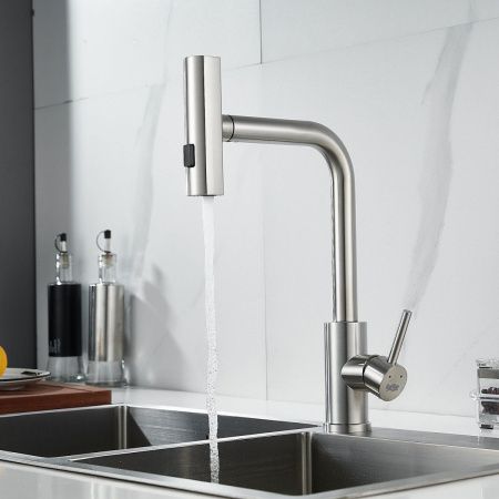 Смеситель для кухни Raffine F203L на мойку сатин