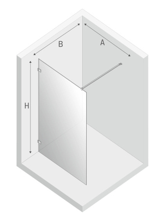 Душевая перегородка New Trendy AVEXA White EXK-2931 100х200 стекло прозрачное профиль белый