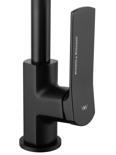 Смеситель для кухни Wonzon & Woghand WW-L1006-MB на мойку/столешницу черный - фото 4