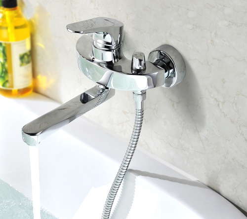 Смеситель для ванны LeMark Shift LM4314C настенный хром - фото 2
