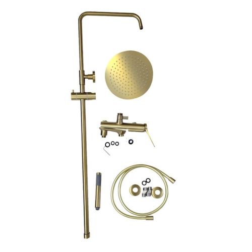 Душевая стойка Esko ST1425SHAGold настенная цвет золотой сатин - фото 4