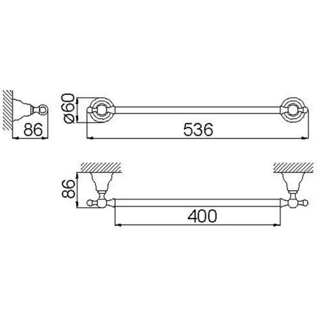 Полотенцедержатель Cisal Croisette 4012.01H.CR