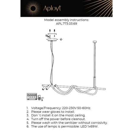 Светильник подвесной Aployt Sindrillon (Синдриллон) APL.773.03.69