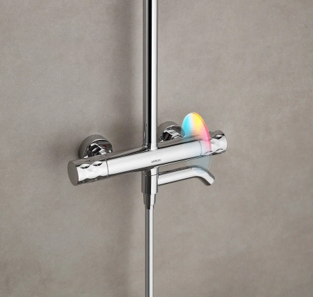 Душевая стойка Arrow AG3317SHU1CP настенная цвет хром с термостатом