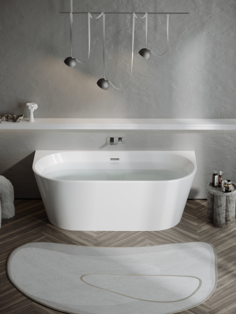 Ванна акриловая Sancos First FB10 170х80 отдельностоящая овальная с каркасом