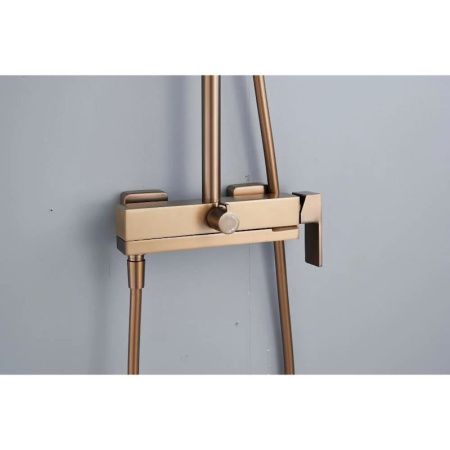 Душевая стойка Knotlor KN-23/RB настенная цвет бронза