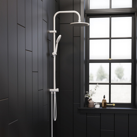 Душевая стойка Damixa Jupiter 977000200 настенная цвет белый