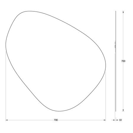 Зеркало Evoform Primary BY 0115 70х70 подвесное