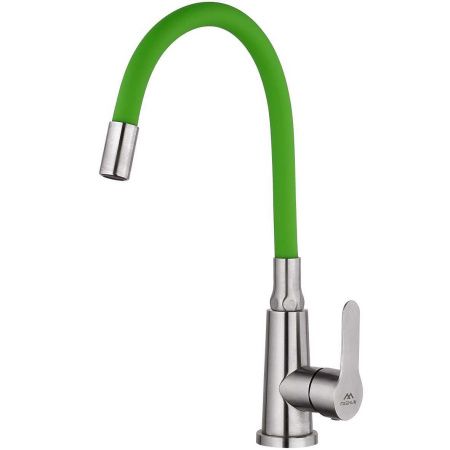 Смеситель для кухни Fashun A54301-6 на мойку зеленый/сатин