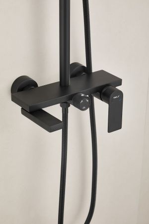 Душевая стойка Belz B678 B24678-7 настенная цвет черный