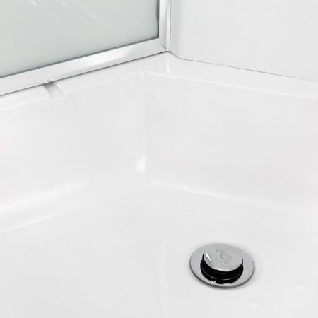 Душевая кабина AvaCan EM2780LED+GM 80х80 четверть круга с крышей ориентация универсальная