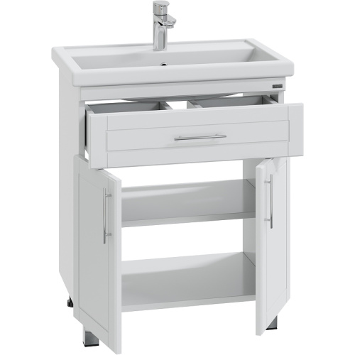 Тумба под раковину СанТа Дублин 223004 66х44х72 напольная цвет белый - фото 2