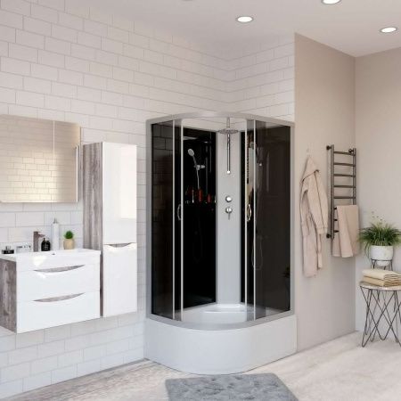 Душевая кабина Niagara Classic 25101434RBKT 120х80 асимметричная без крыши ориентация правая