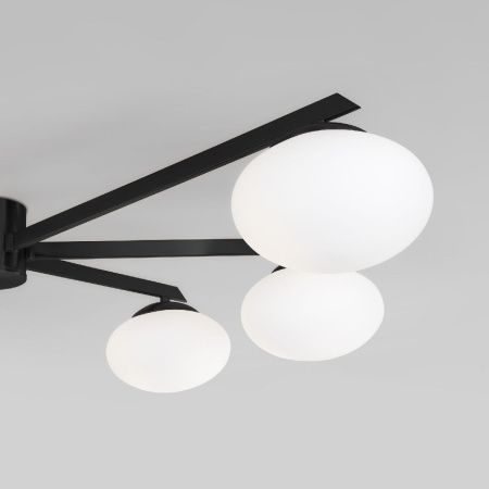 Люстра потолочная Eurosvet Opaline (Опалине) 70220/6 черный Smart
