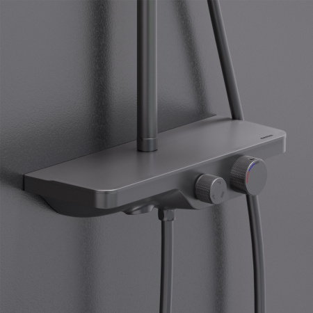 Душевая стойка Damixa Apollo 947730300 настенная цвет черный