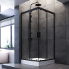 Душевой уголок Am.Pm Gem W90G-403-090BT 90х90 стекло прозрачное профиль черный матовый без поддона