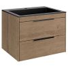 Тумба под раковину Vincea Chiara 2D VMC-2C2600NO 60х50 подвесная цвет коричневый
