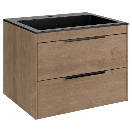 Тумба под раковину Vincea Chiara 2D VMC-2C2600NO 60х50 подвесная цвет коричневый